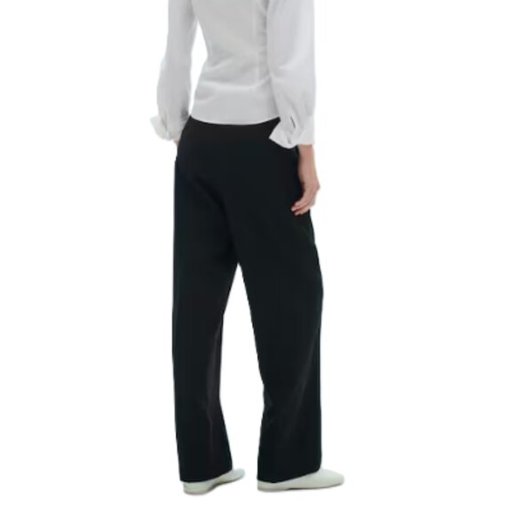 MANGO CESARW Straight-Leg Trousers Size 38 (US 6) Black NWT - Picture 2 of 15